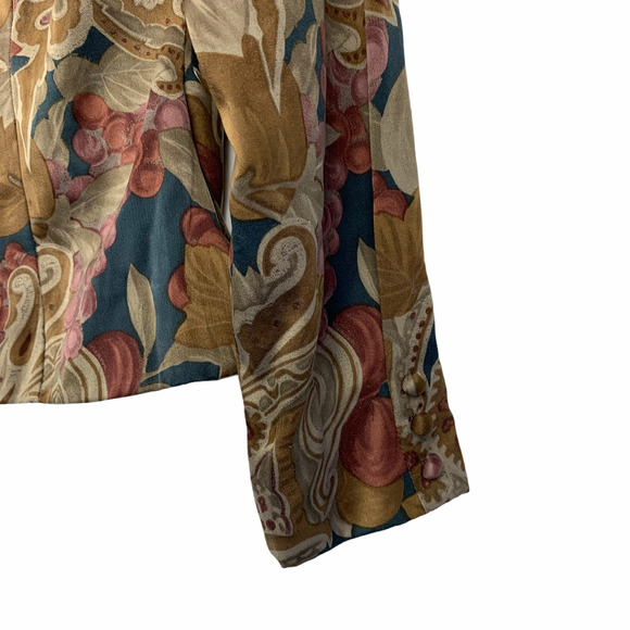 IRENE ALLISON Wrap Grape Vines Blouse S - Picture 7 of 10